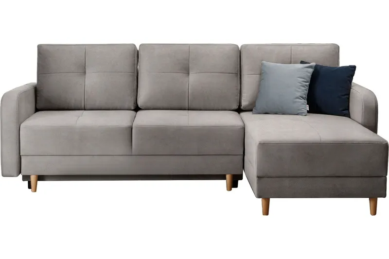 Saimon Bäddsoffa m. Divan med Förvaring 3-sits - Grå (Art.nr 1722232) — Grå