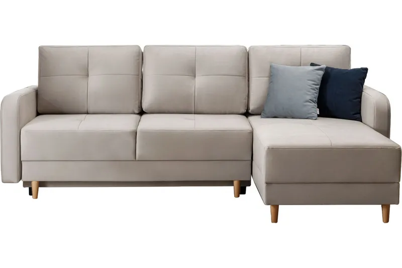 Saimon Bäddsoffa m. Divan med Förvaring 3-sits - Grå (Art.nr 1722276) — Grå