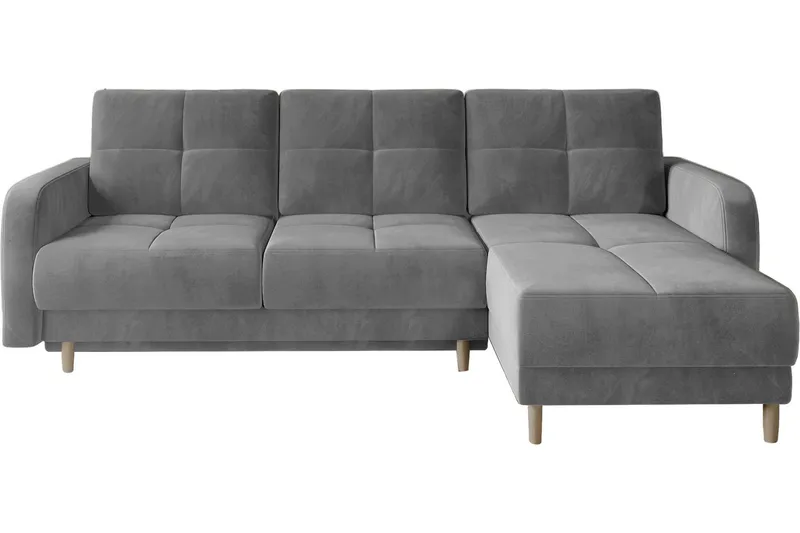 Saimon Bäddsoffa m. Divan med Förvaring 3-sits - Grå (Art.nr 1722301) — Grå