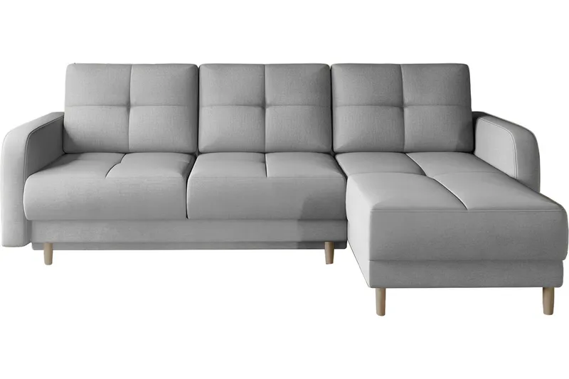 Saimon Bäddsoffa m. Divan med Förvaring 3-sits - Grå (Art.nr 1722328) — Grå