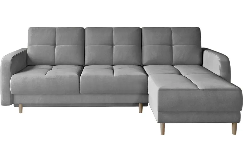 Saimon Bäddsoffa m. Divan med Förvaring 3-sits - Grå (Art.nr 1722335) — Grå