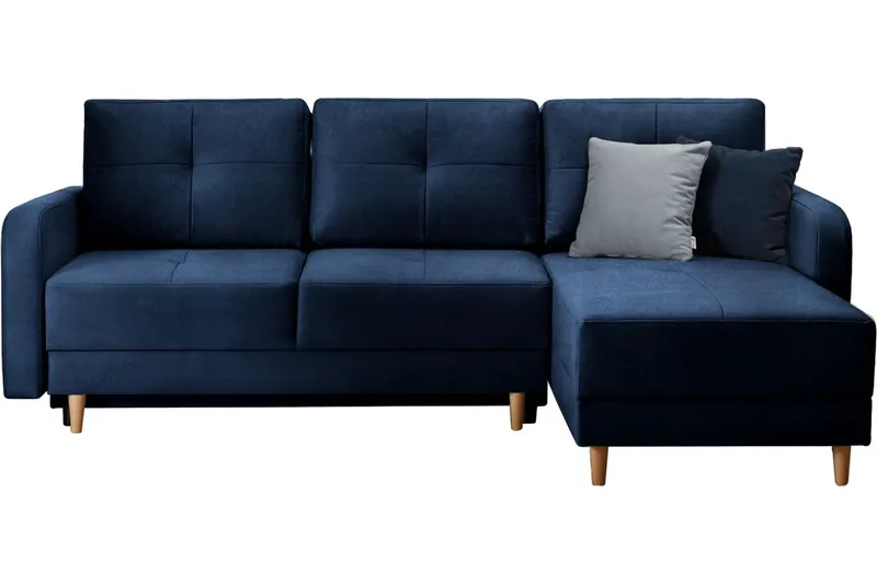 Saimon Bäddsoffa m. Divan med Förvaring 3-sits - Mörkblå (Art.nr 1722227) — Mörkblå
