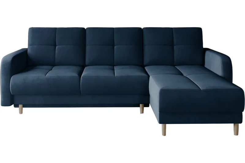 Saimon Bäddsoffa m. Divan med Förvaring 3-sits - Mörkblå (Art.nr 1722260) — Mörkblå