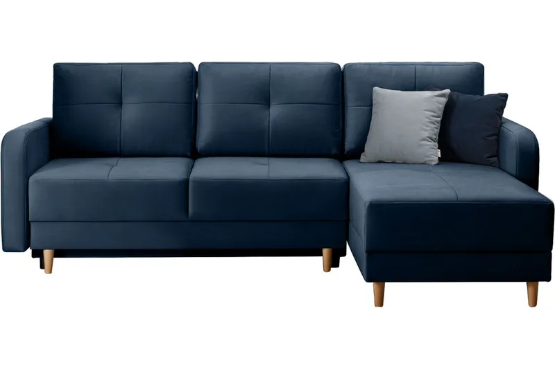Saimon Bäddsoffa m. Divan med Förvaring 3-sits - Mörkblå (Art.nr 1722281) — Mörkblå