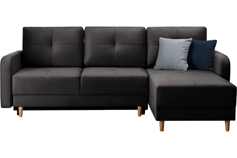 Saimon Bäddsoffa m. Divan med Förvaring 3-sits - Mörkgrå (Art.nr 1722275) — Mörkgrå