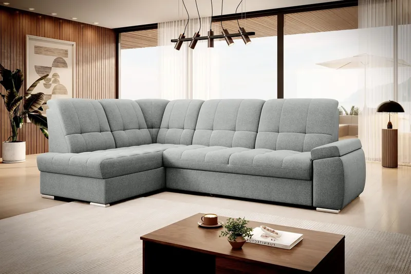 Sajana Bäddsoffa m. Schäslong 3-sits - Grå (Art.nr 1722489) — Grå