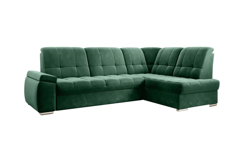 Sajana Bäddsoffa m. Schäslong 3-sits - Mörkgrön (Art.nr 1722534) — Mörkgrön
