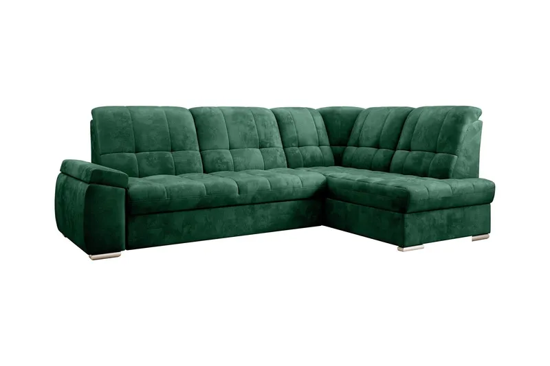 Sajana Bäddsoffa m. Schäslong 3-sits - Mörkgrön (Art.nr 1722545) — Mörkgrön