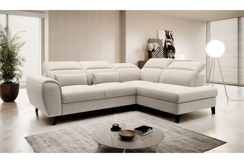 Sajda Bäddsoffa m. Schäslong 3-sits - Beige (Art.nr 1722340) — Beige
