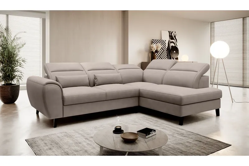 Sajda Bäddsoffa m. Schäslong 3-sits - Beige (Art.nr 1722387) — Beige