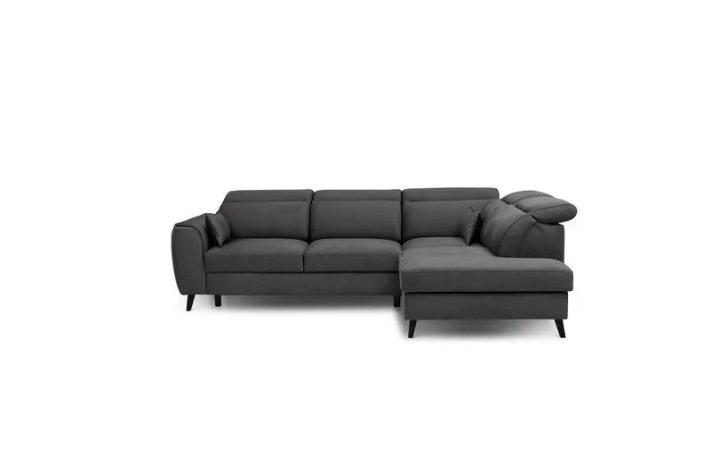Sajda Bäddsoffa m. Schäslong 3-sits - Mörkgrå (Art.nr 1722302) — Mörkgrå