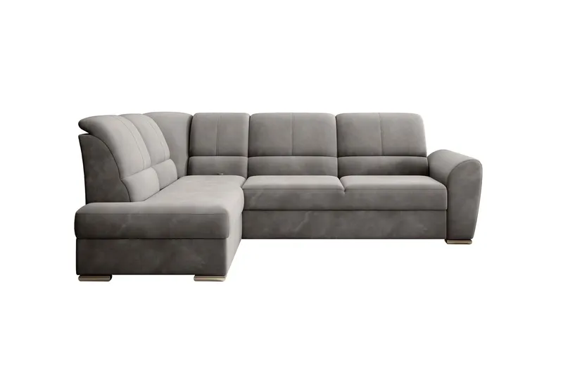 Sajmon Bäddsoffa m. Schäslong 3-sits - Grå (Art.nr 1722382) — Grå