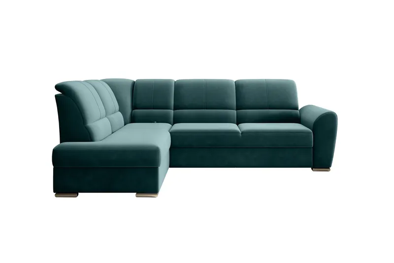 Sajmon Bäddsoffa m. Schäslong 3-sits - Mörkgrön (Art.nr 1722339) — Mörkgrön