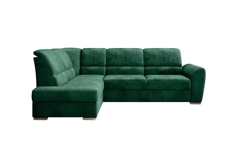 Sajmon Bäddsoffa m. Schäslong 3-sits - Mörkgrön (Art.nr 1722353) — Mörkgrön