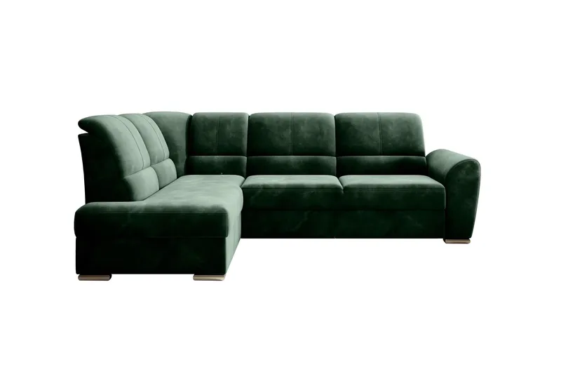 Sajmon Bäddsoffa m. Schäslong 3-sits - Mörkgrön (Art.nr 1722373) — Mörkgrön