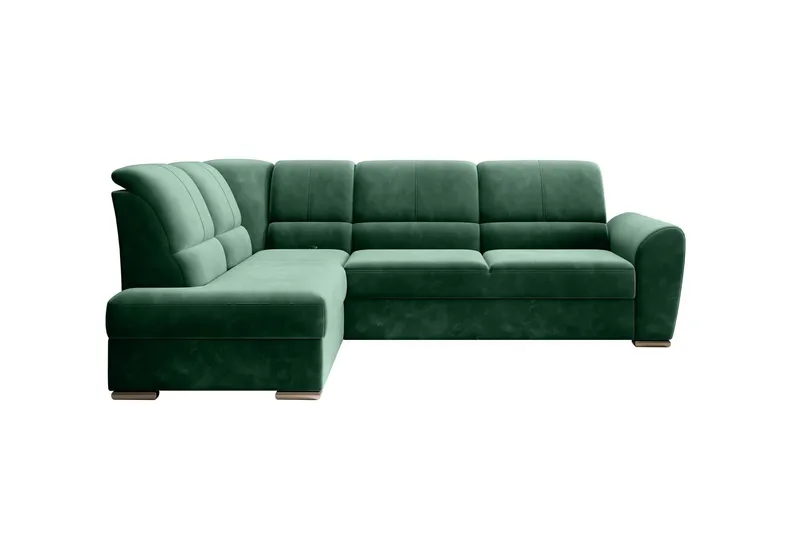 Sajmon Bäddsoffa m. Schäslong 3-sits - Mörkgrön (Art.nr 1722323) — Mörkgrön
