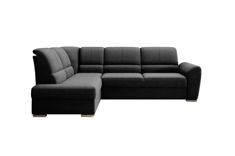 Sajmon Bäddsoffa m. Schäslong 3-sits - Svart (Art.nr 1722399) — Svart