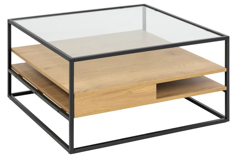 Sakila Soffbord 80x80 cm - Transparent — Transparent