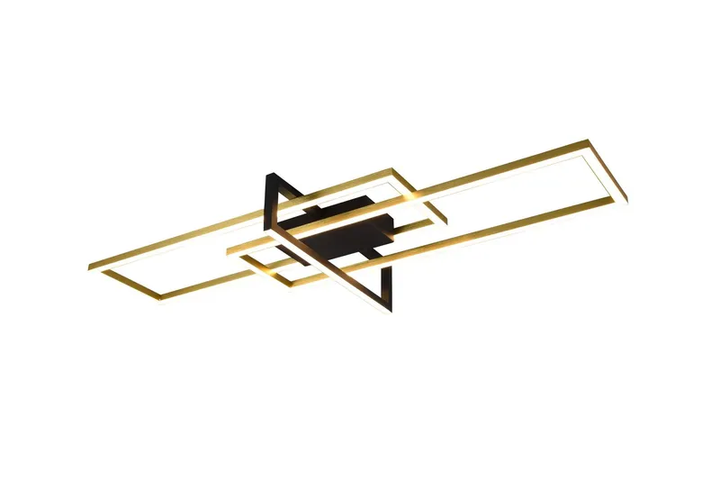 Salinas LED Plafond mattmässing/ mattsvart - Matt svart — Trio Lighting