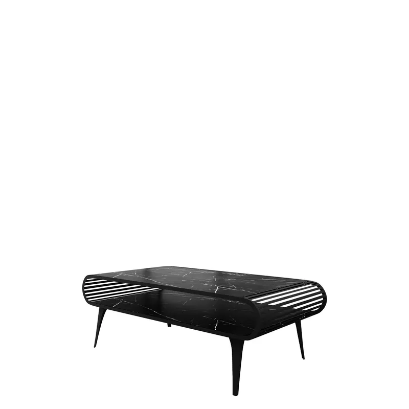 Salvaris Soffbord 120 cm - Svart marmor — Svart marmor