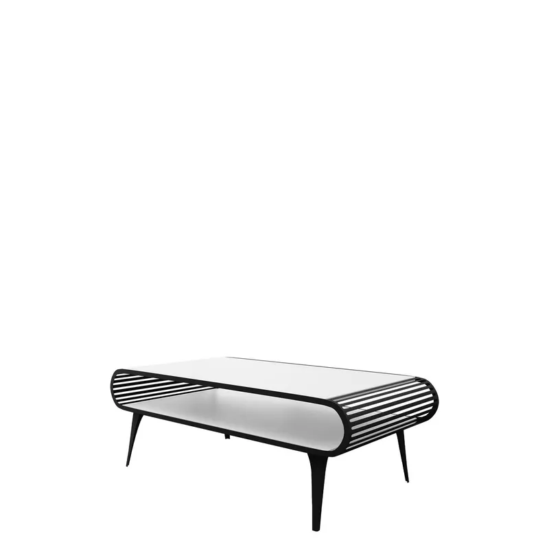 Salvaris Soffbord 120 cm - Svart och vit — Svart och vit
