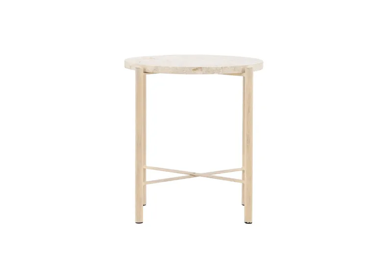 Sandhamn Soffbord 40 cm Rund - Beige — Beige