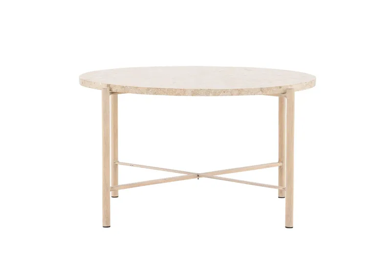 Sandhamn Soffbord 70 cm Rund - Beige — Beige