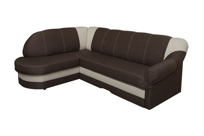 Sandra 7-sits Hörnbäddsoffa Vänster - Brun — Brun