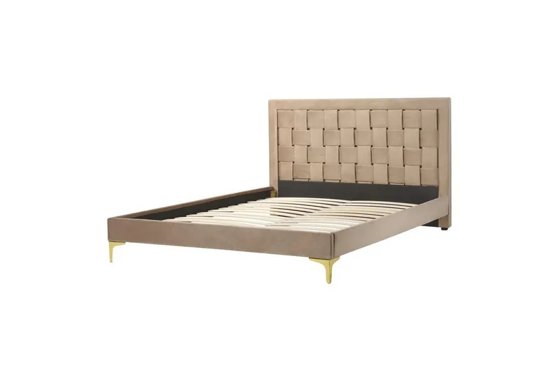 Säng med lamellram Limoux - Taupe, 140x200 cm — Taupe, 140x200 cm