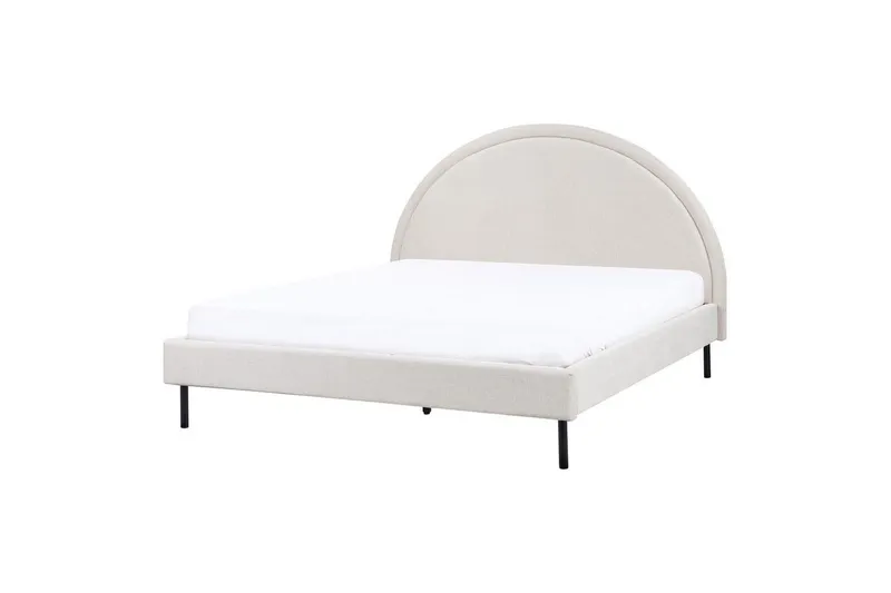 Säng med lamellram Margut - Beige/Polyester, 160x200 cm — Beige/Polyester, 160x200 cm