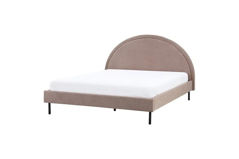 Säng med lamellram Margut - Taupe/Bouclé, 160x200 cm — Taupe/Bouclé, 160x200 cm