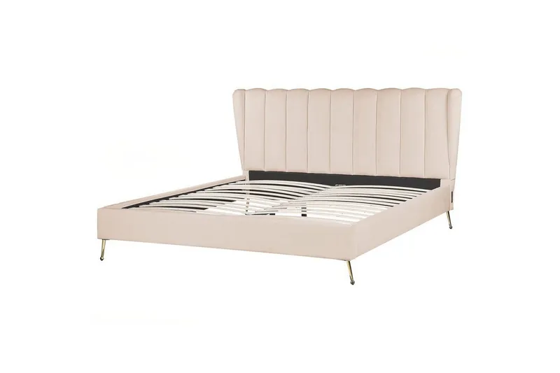 Säng med lamellram Miribel - Beige, guld, 180x200 cm — Beige, guld, 180x200 cm