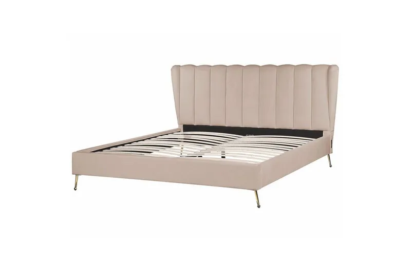 Säng med lamellram Miribel - Taupe, guld, 180x200 cm — Taupe, guld, 180x200 cm