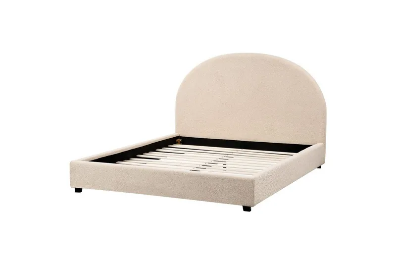 Säng med lamellram Vaucluse - Beige/Bouclé, 140x200 cm — Beige/Bouclé, 140x200 cm