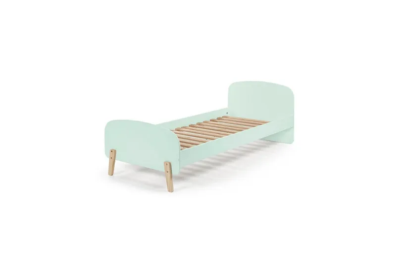 Säng med nattduksbord Kiddy Mintgrön - Mintgrön — Mintgrön