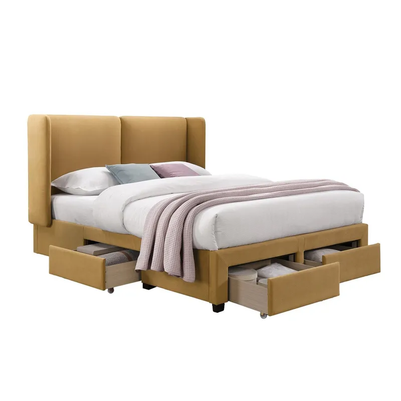 Säng Sugi med madrass Harmony Duo Season 160x200 cm - Gul — Gul