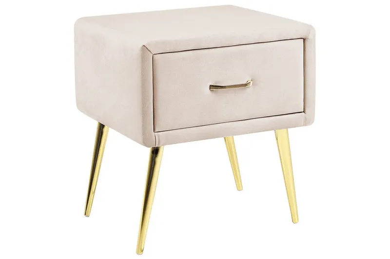 Sängbord Flayat Beige, guld, roséguld - Beige, guld, roséguld — Beige, guld, roséguld