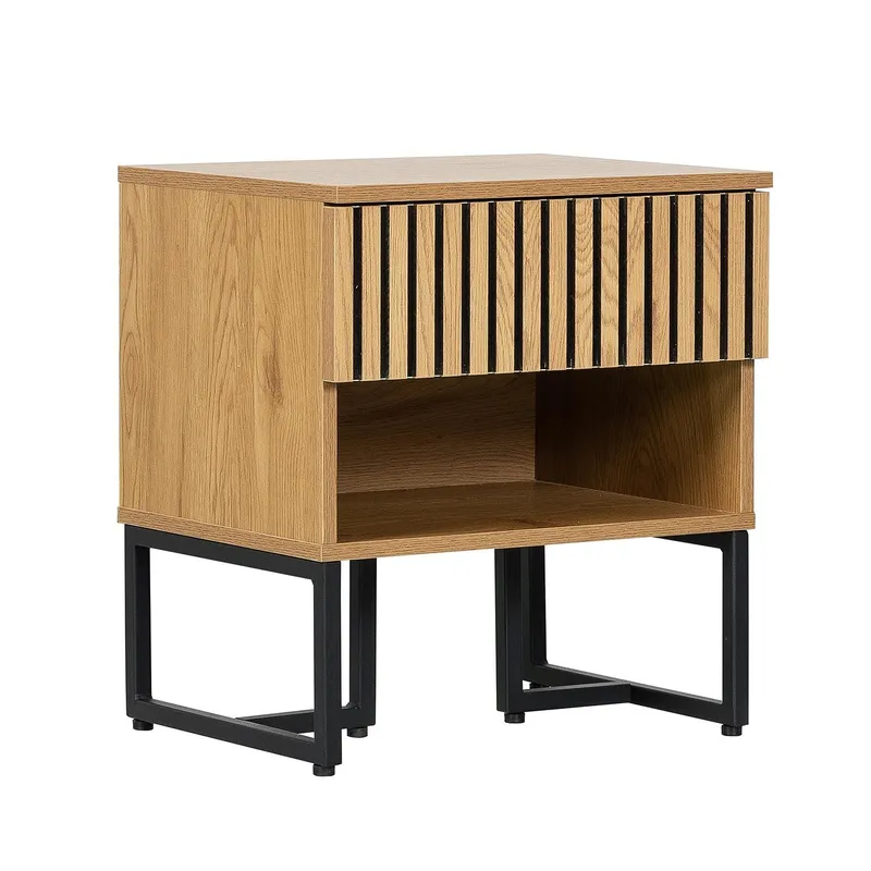 Sängbord Hampton 50x40x55 cm melamin - ekbark — ekbark