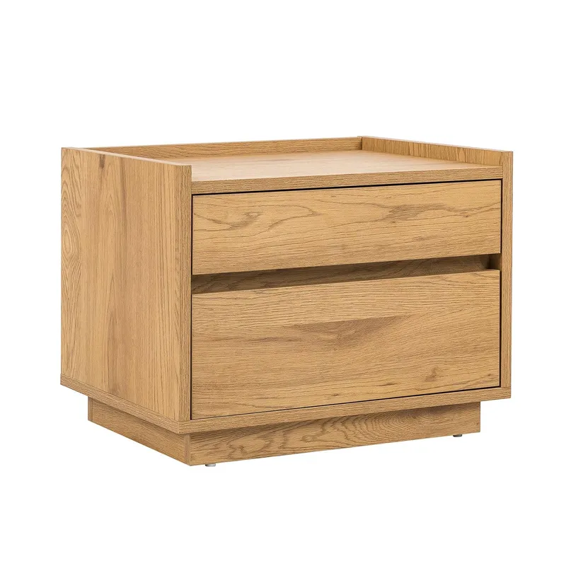 Sängbord Sacha 50x40x40 cm melamin med ekbark - brun — brun