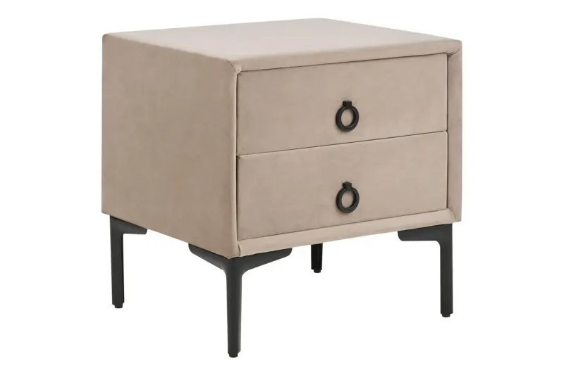 Sängbord Sezanne Beige, grå, svart - Beige, grå, svart — Beige, grå, svart