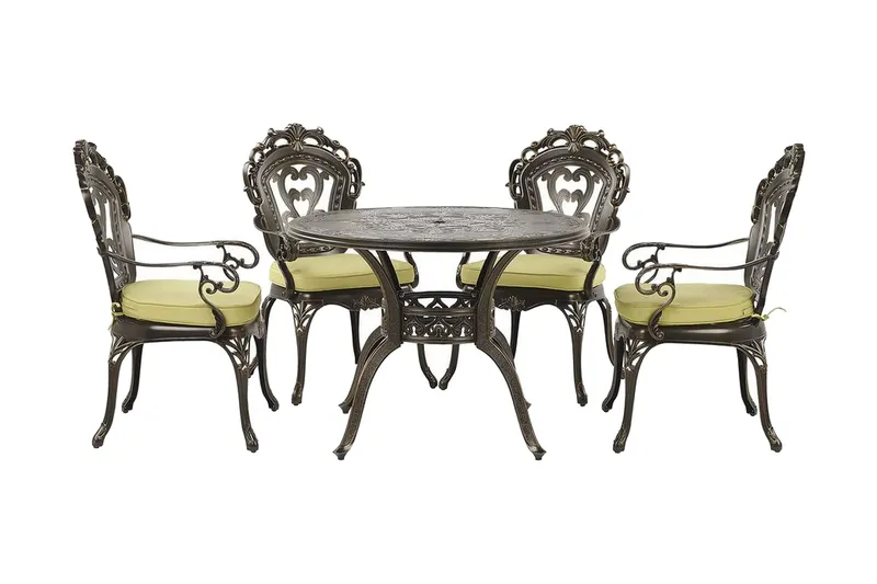 Scario Matgrupp Utomhus 100 cm + 4 Utestolar - Brun — Brun