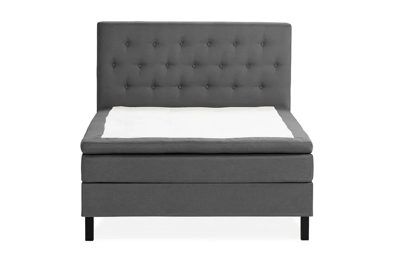 Scarlett Sängpaket 120x200 Skummadrass - Knappad gavel Mörkgrå — Knappad gavel Mörkgrå