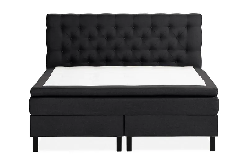 Scarlett Sängpaket 180x200 Latexmadrass - Djuphäftad gavel Svart — Djuphäftad gavel Svart