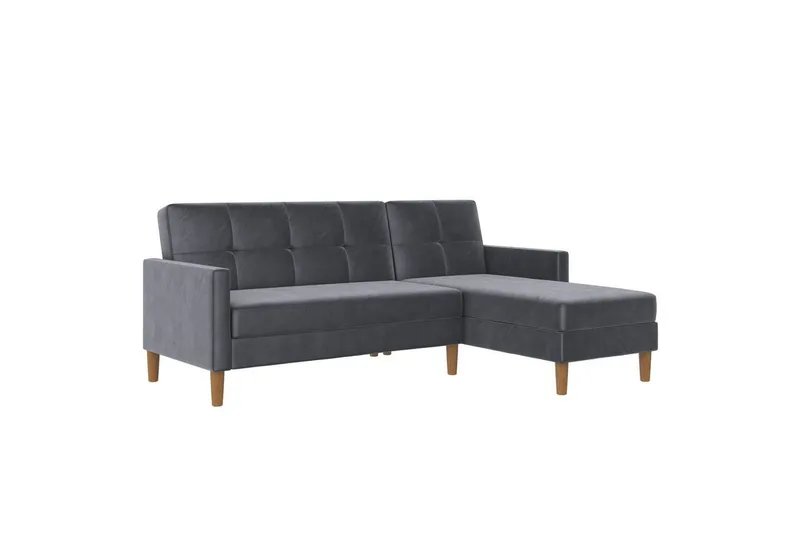Schäslong Lilly Antracit, Sammet - Antracit, Sammet — Loft24