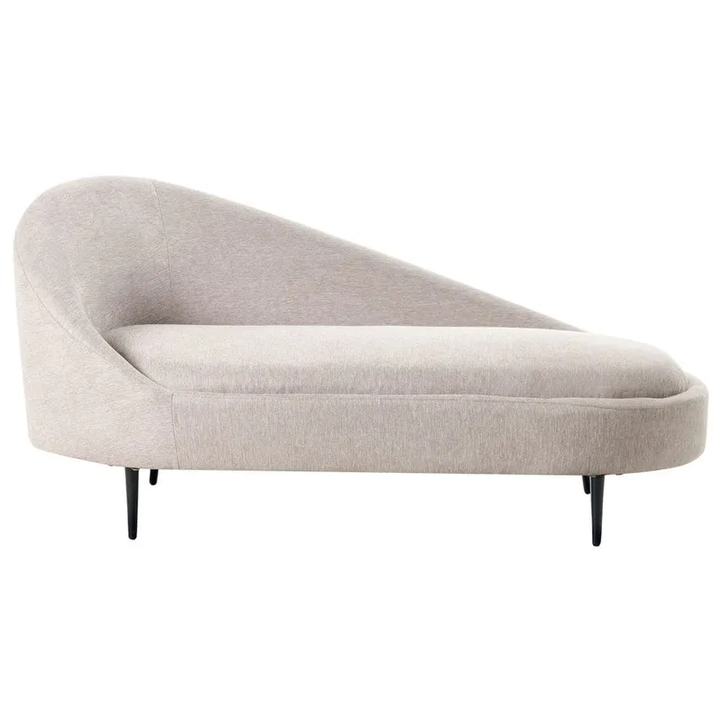 Schäslong Valreas - Beige, svart/Vänstervänd — Beige, svart/Vänstervänd