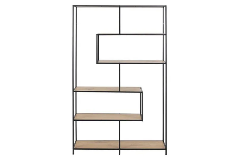 Seaford Hylla 114x35x185 cm Ek/Svart