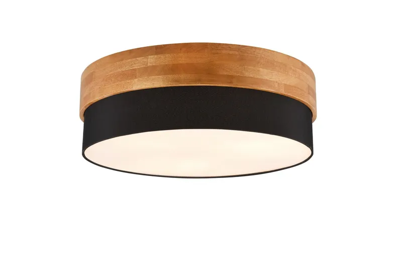 Seasons Plafond 50 cm E14 svart/ trä - Svart/Trä — Trio Lighting
