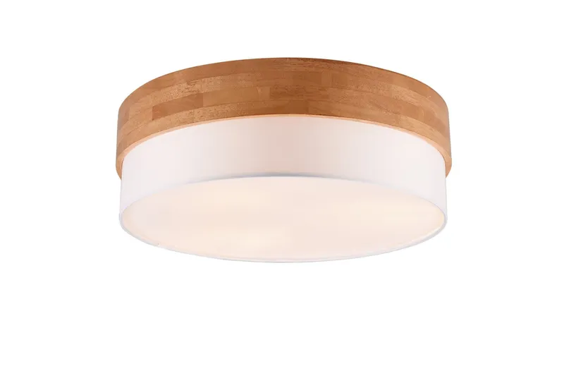 Seasons Plafond 50 cm E14 vit/ trä - Vit/Trä — Trio Lighting