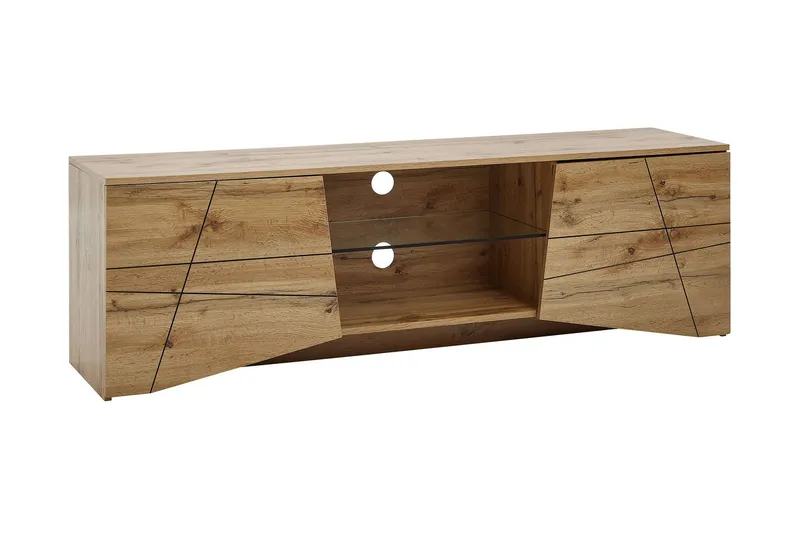 Seddik Tv-bänk 50x160 cm Rektangulär - Brun — Brun