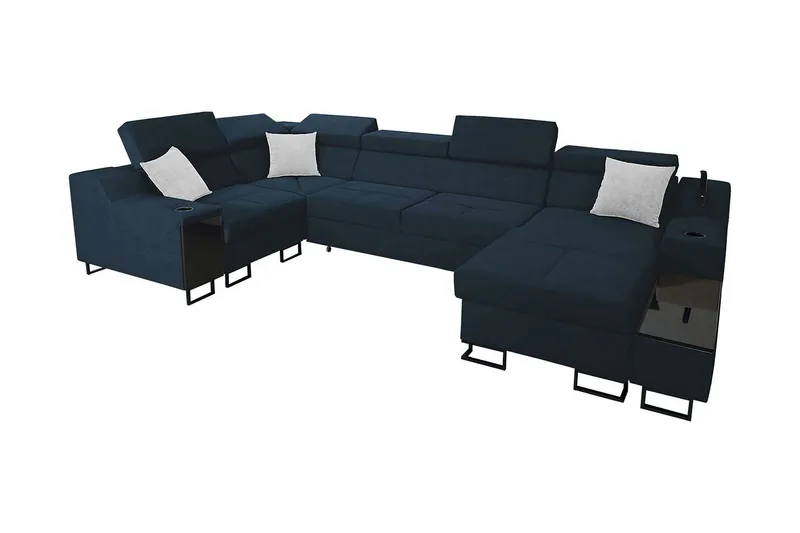 Seginus Hörnbäddsoffa m. Divan 5-sits 268x127 - Blå (Art.nr 1592678) — Blå
